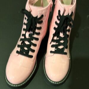 Pink Lace-Up Ankle Boots barely worn